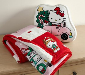 Hello Kitty® Christmas Throw Blanket &amp; Pillow Set | Pottery Barn Kids