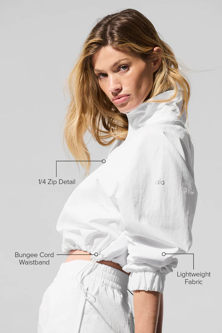 Cropped 1/4 Zip Alumni Pullover | Alo Yoga (US)