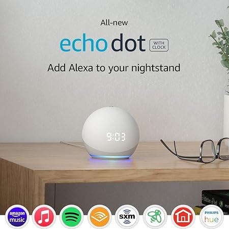 All-new Echo Dot (4th Gen) | Smart speaker with clock and Alexa | Glacier White | Amazon (US)