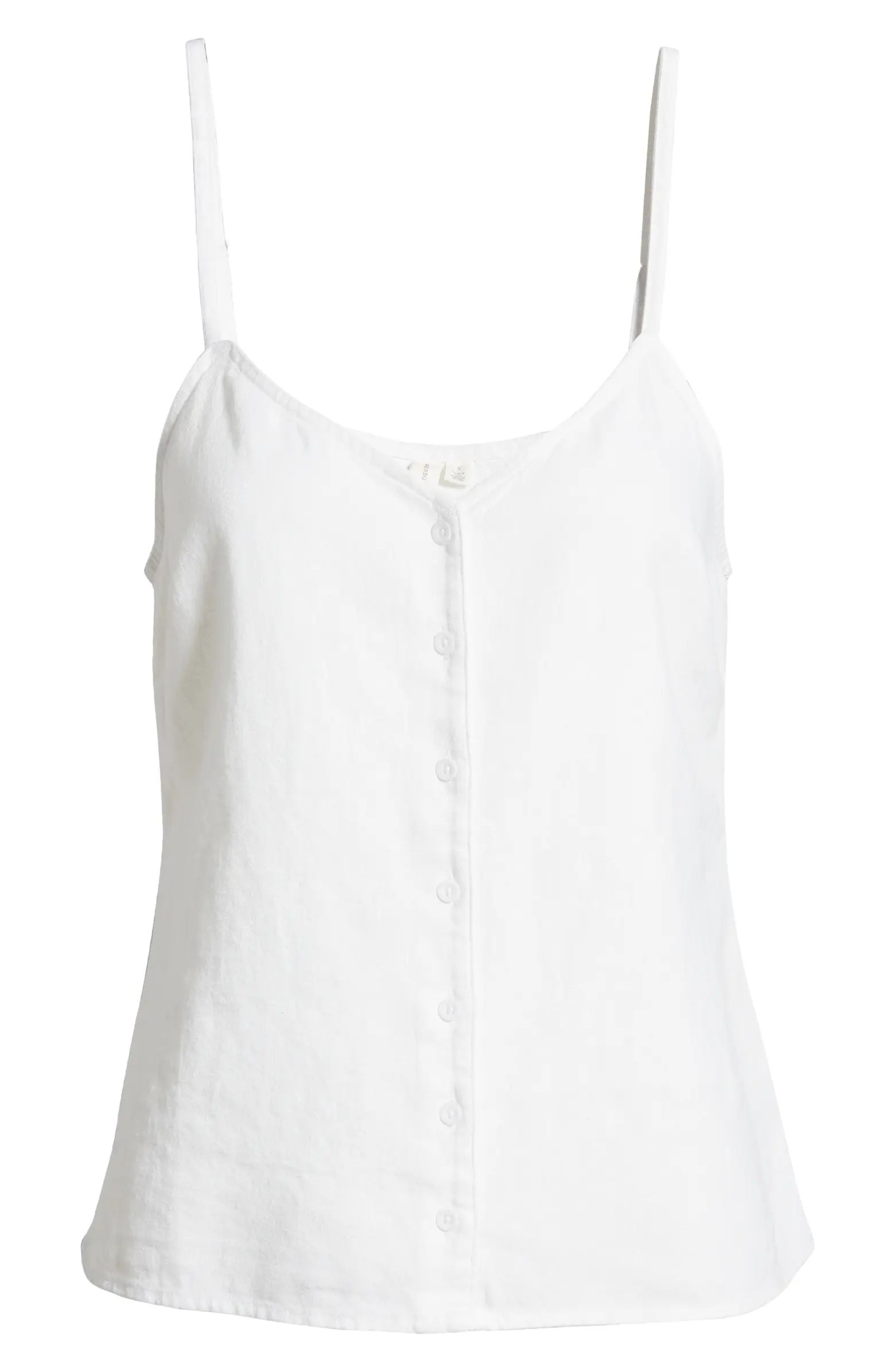 Button-Up Linen Blend Camisole | Nordstrom