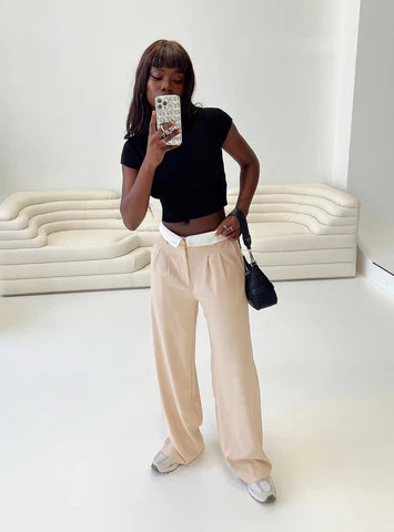 Lacro Pants Beige | Princess Polly US