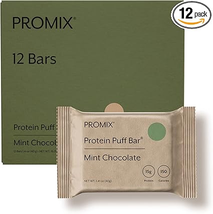 ProMix Protein Puff Bars, 12-Pack - Mint Chocolate- Marshmallow Crispy Treat - Great Tasting & He... | Amazon (US)