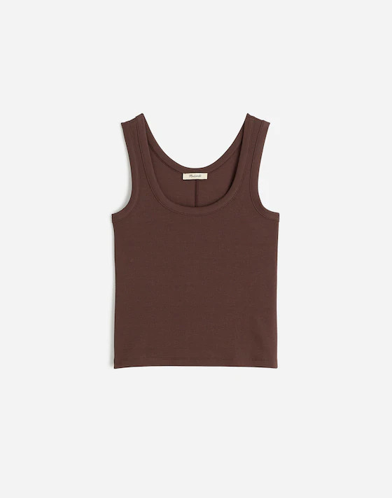 (Re)generative Cotton Ribbed Scoopneck Tank | Madewell | Madewell
