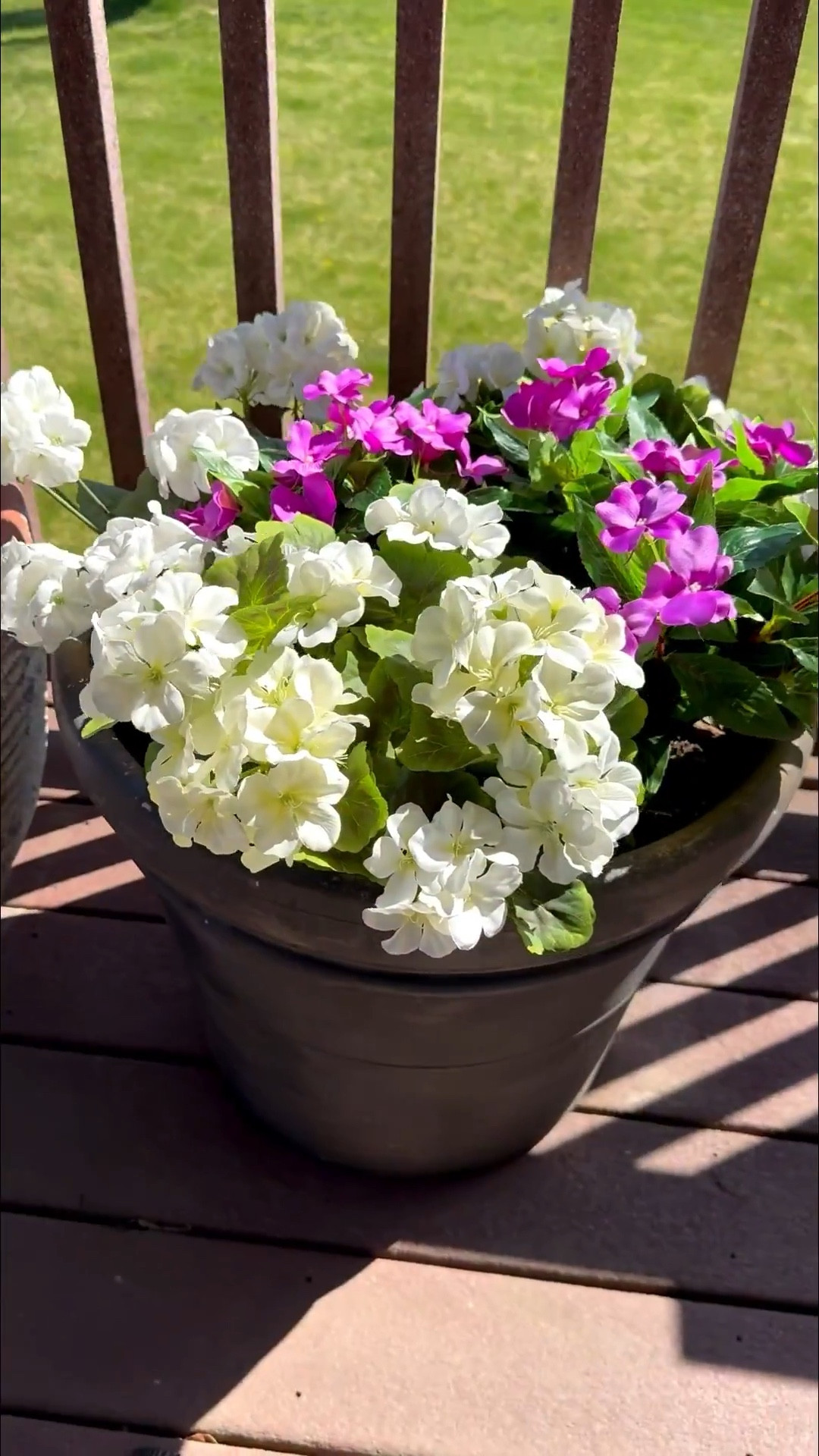 I love adding a little color when it’s impossible to grow something in a certain space