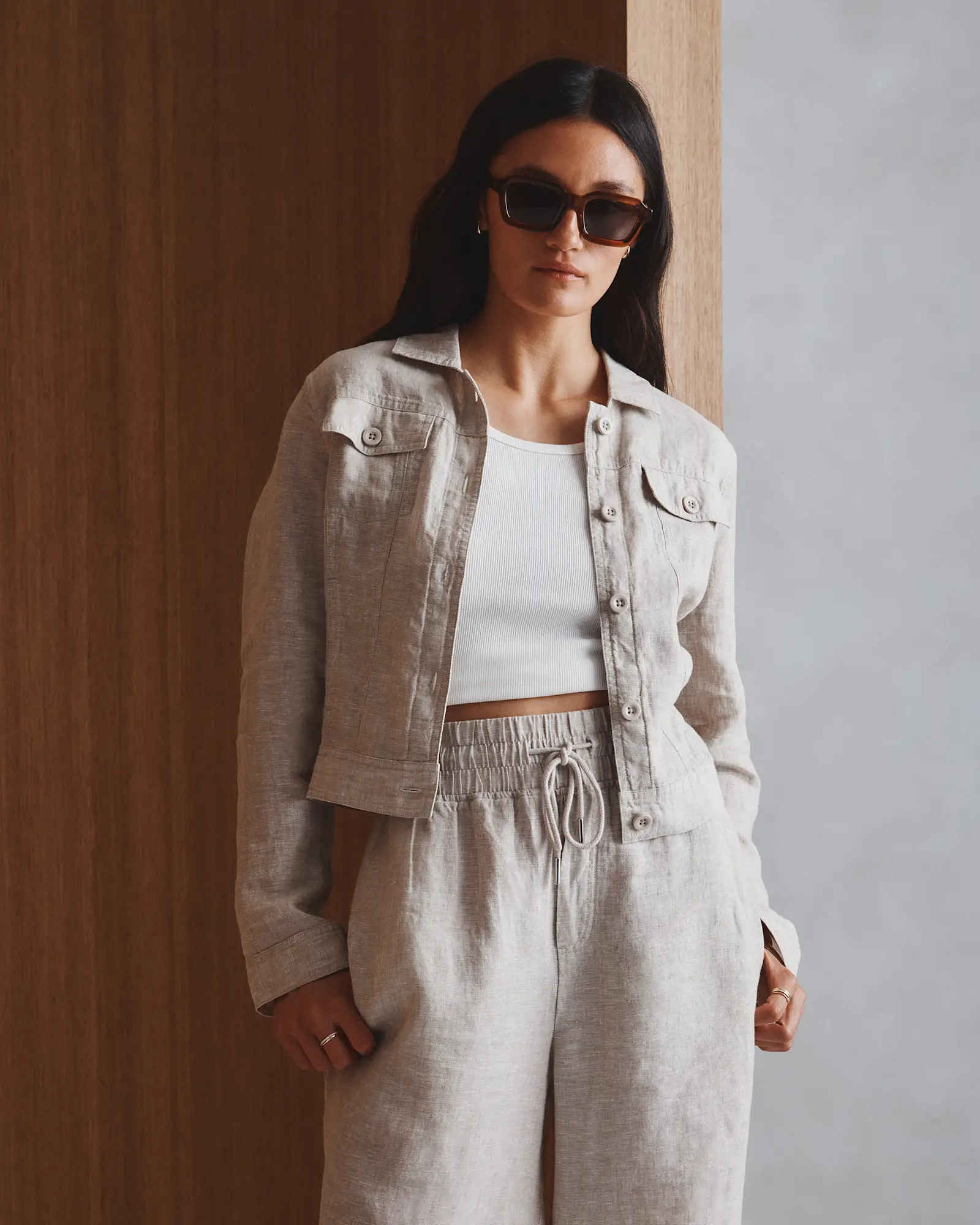 100% European Linen Jacket in Flax | Quince