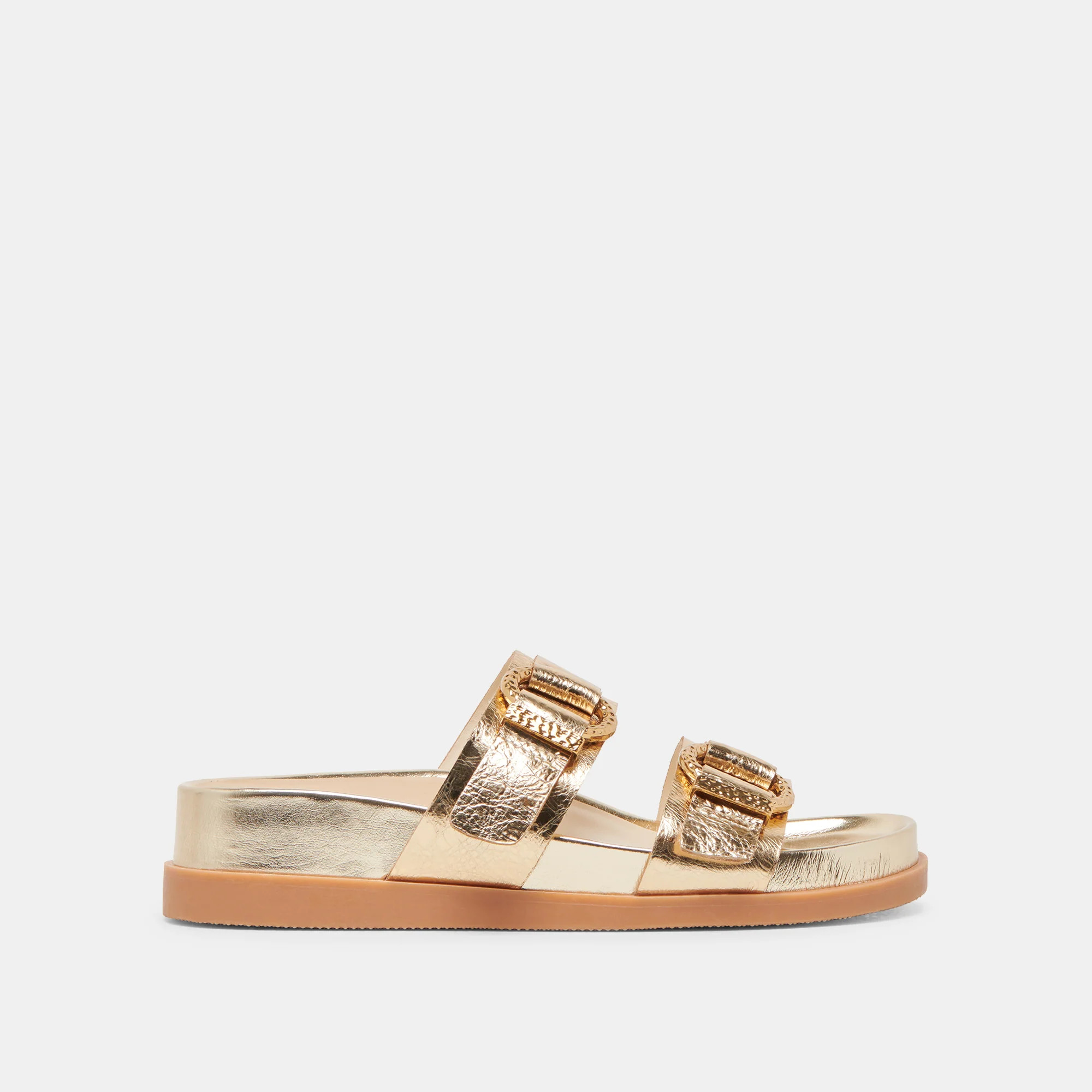 SOYA SANDALS GOLD DISTRESSED LEATHER | DolceVita.com