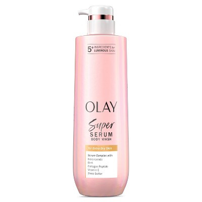 Olay Super Serum Complex for Luminous Skin Body Wash for Extra Dry Skin - 20 fl oz: Plastic Pump, Liquid Form, Scented | Target
