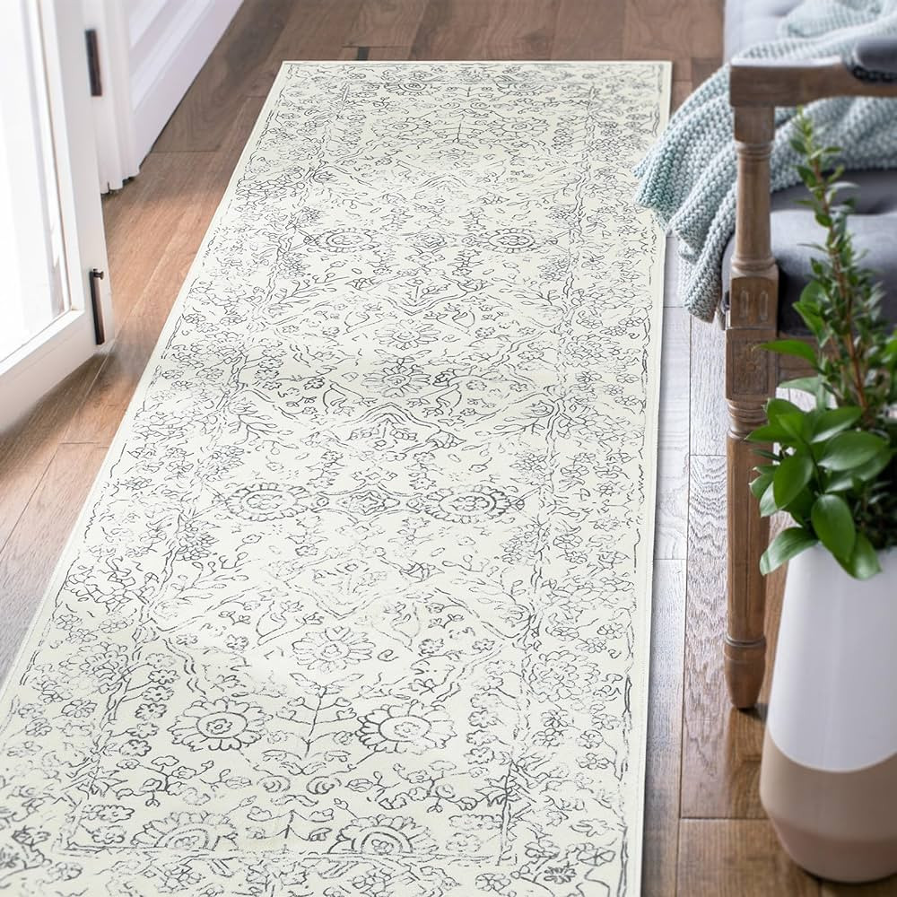 jinchan Hallway Runner Rug 2x7 Bohemian Kitchen Rug Washable Rug Floral Medallion Non Slip with R... | Amazon (US)