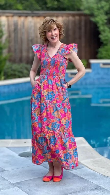 This is the perfect vacation dress on summer dress! Use code SUZY15 for 15% off!

Here’s what I love about it:
🌺 Fun, floral print
🌺 Perfect for vacay 🚢
🌺 Breathable 100% cotton
🌺 Smocked bodice
🌺 Flattering v-neckline
🌺 Flutter sleeves
🌺 Sideseam pockets

I paired it with darling 2-tone cap tie ballet flats!

#LTKShoeCrush #LTKStyleTip #LTKVideo