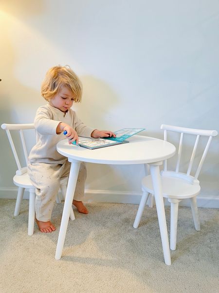 Toddler table and chairs! 🤍

#LTKkids #LTKhome #LTKbaby