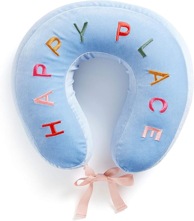 ban.do Getaway Travel Pillow with Washable Cover, Blue Neck Pillow for Sleeping in Airplanes or C... | Amazon (US)