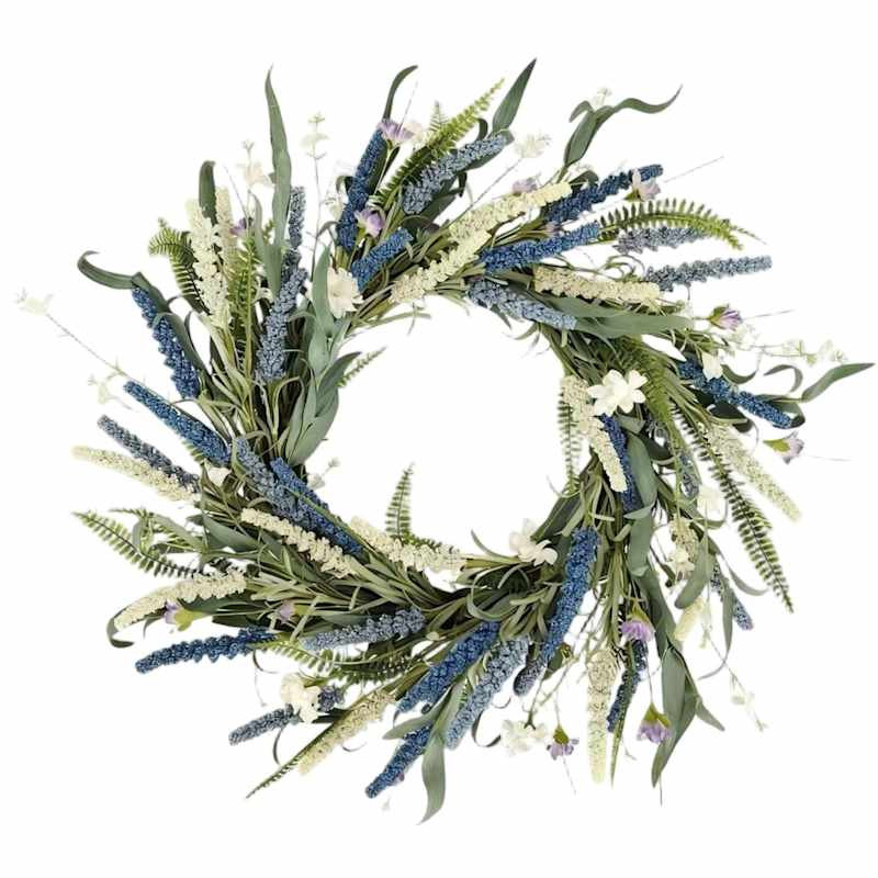 Purple Heather & Floral Wreath, 24" | At Home