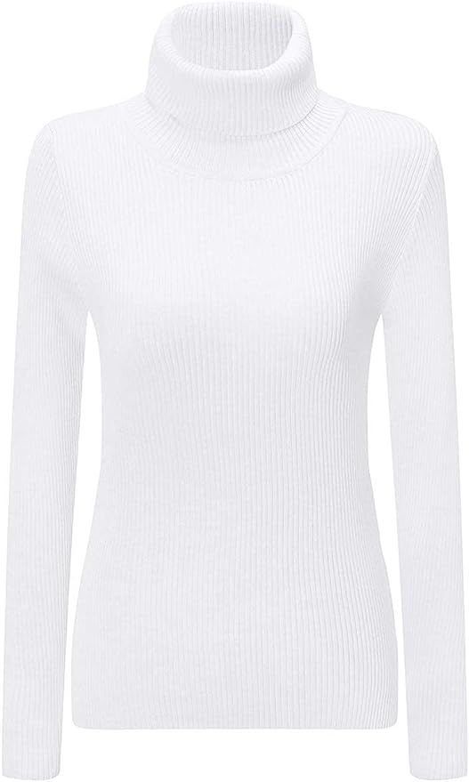 SANGTREE Women's Turtleneck Basic Great Stretchy Cashmere Sweater | Amazon (US)