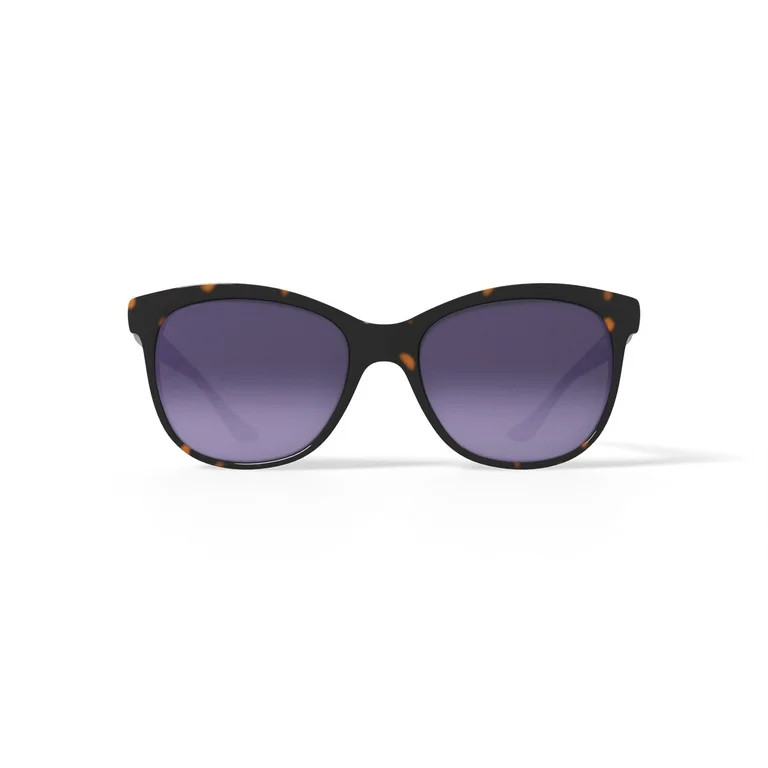 Solvari Women’s Rx-able Fashion Sunglasses, Ava - Tortoise, Round, Plastic, 55-15-135, with Cas... | Walmart (US)