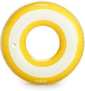FUNBOY Giant Inflatable Yellow Cabana Tube Float, Donut Style Pool Float, Luxury Raft for Summer ... | Amazon (US)