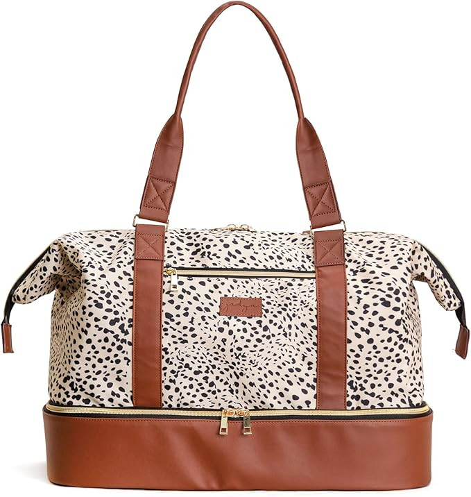 Jadyn Florence Structured Duffle Bag, Weekender Bag for Women, Carry-on Bag for Overnight and Wee... | Amazon (US)