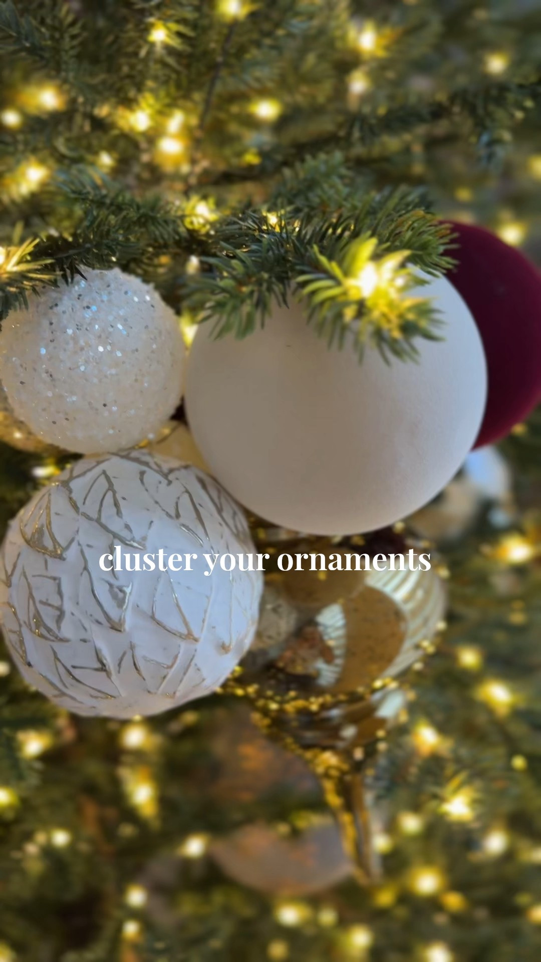 ✨Simple DIY hack that makes your tree look designer-level! 🎄 I clustered ornaments together using zip ties (yes, zip ties!) — it instantly makes your tree look fuller, more custom, and totally magical. 💫 #ChristmasDIY #TreeDecorHack #HolidayDecorInspo

#LTKHoliday #LTKGiftGuide #LTKSeasonal