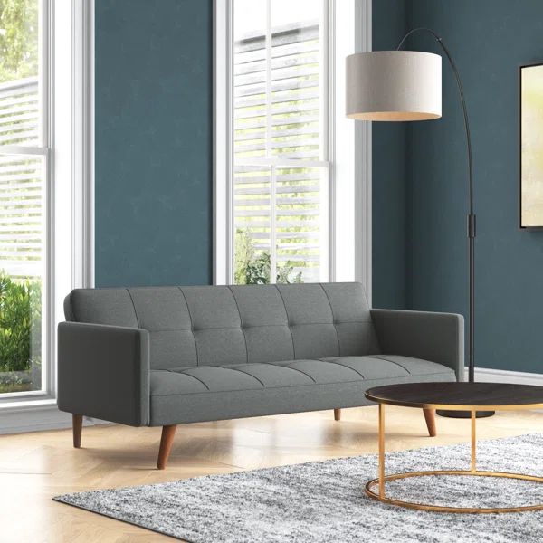 Full 70.5'' Upholstered Tufted Back Convertible Sofa | Wayfair North America
