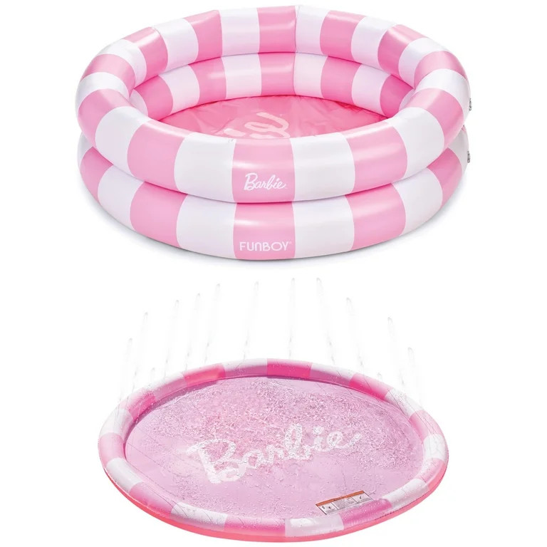 Barbie\u2122 + Float Life by Funboy Inflatable Round 2-Ring Pool, 48" Diameter, Children 6+ Inclu... | Walmart (US)