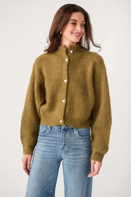 Olivaceous Mila Balloon Cardigan | Social Threads