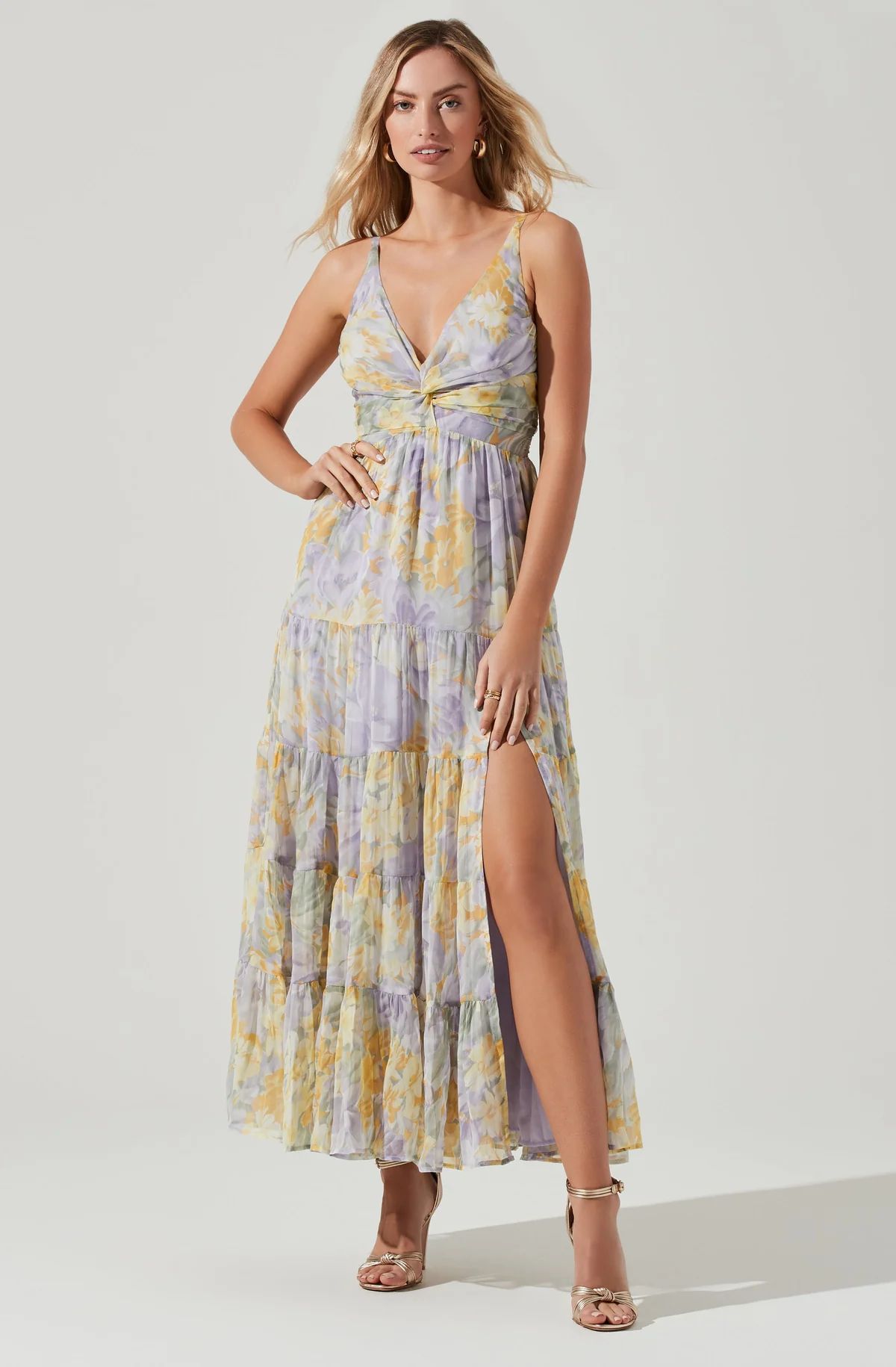 Elsa Floral Tiered Maxi Dress | ASTR The Label (US)
