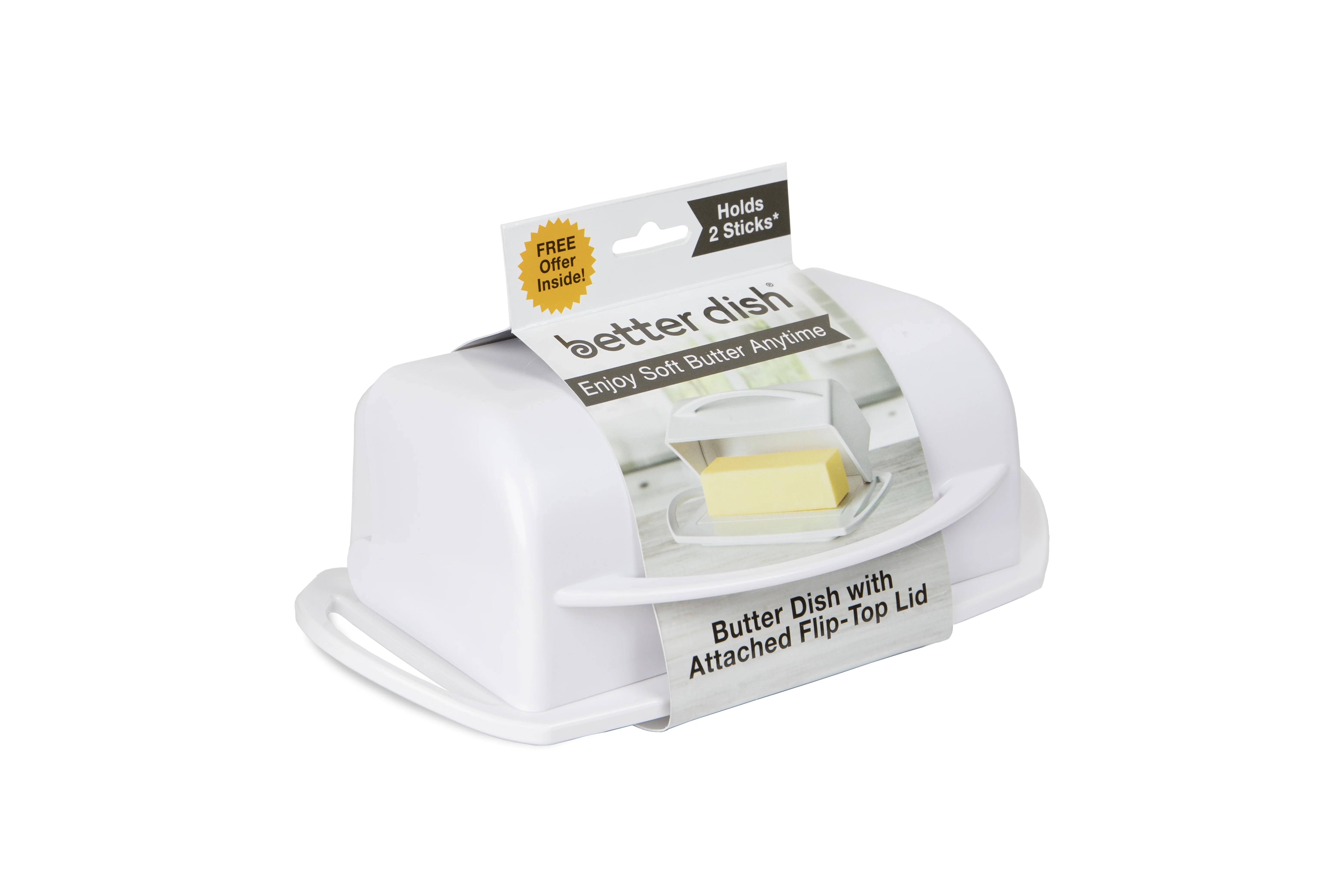 Better Dish Butter Dish with Flip Top lid - Walmart.com | Walmart (US)