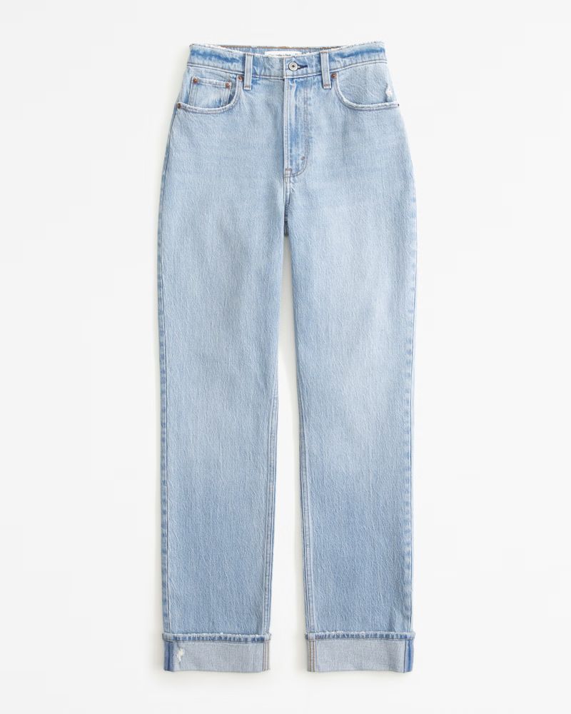 Curve Love Ultra High Rise 90s Straight Jean | Abercrombie & Fitch (US)