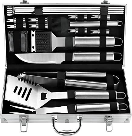 ROMANTICIST 20pc Complete Grill Accessories Kit - The Very Best Grill Gift on Birthday Wedding - ... | Amazon (US)