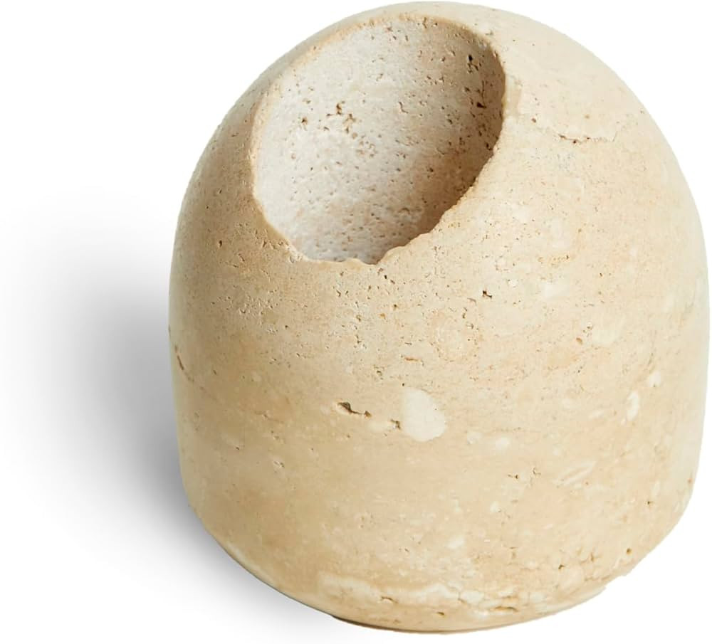 100% Travertine Toothpick Holder | Match Holder | Cute Beige Match Jar | Matches Box for Candles ... | Amazon (US)