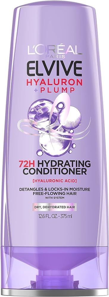 L'Oreal Paris Elvive Hyaluron Plump Hydrating Conditioner for Dehydrated, Dry Hair Infused with H... | Amazon (US)