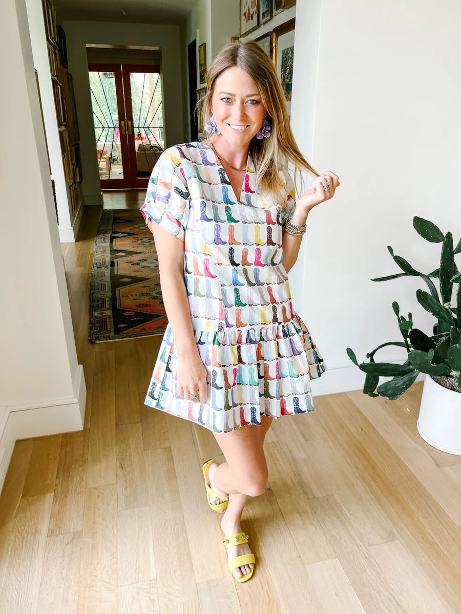 Rainbow Boots Lucy Dress | Brooke Wright Designs