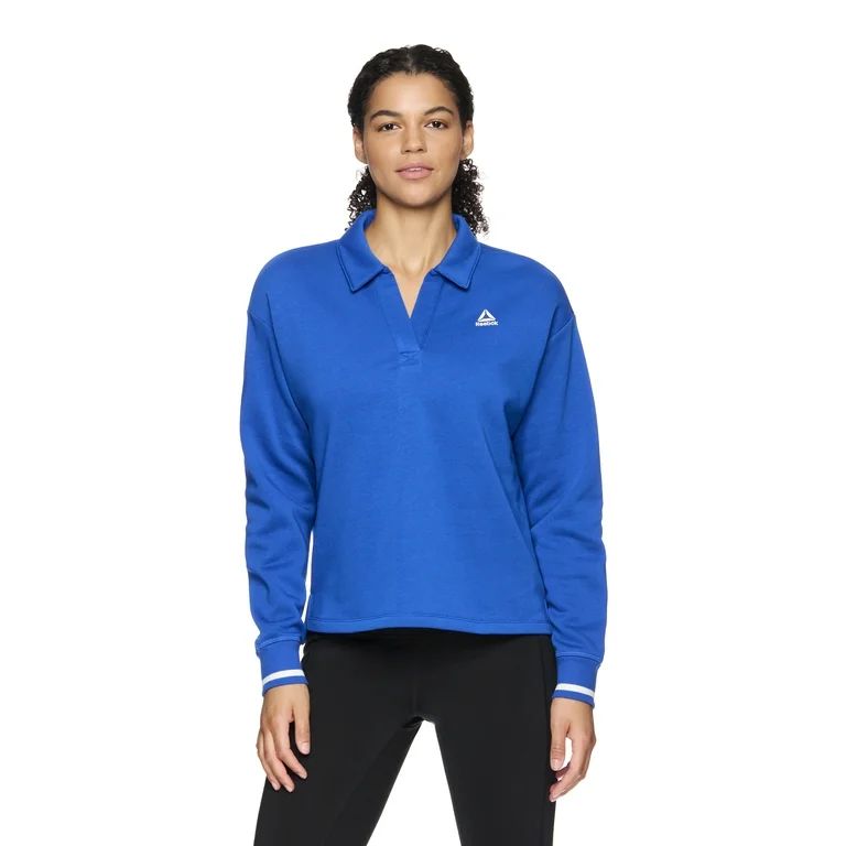 Reebok Women's and Women's Plus Varsity Polo Sweatshirt, Sizes XS-4X | Walmart (US)