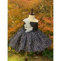 Black Tutu Dress, Toddler Formal Baby Dress, Flower Girl Elegant Black Special Occasion Toddler Party Dress | Etsy (US)