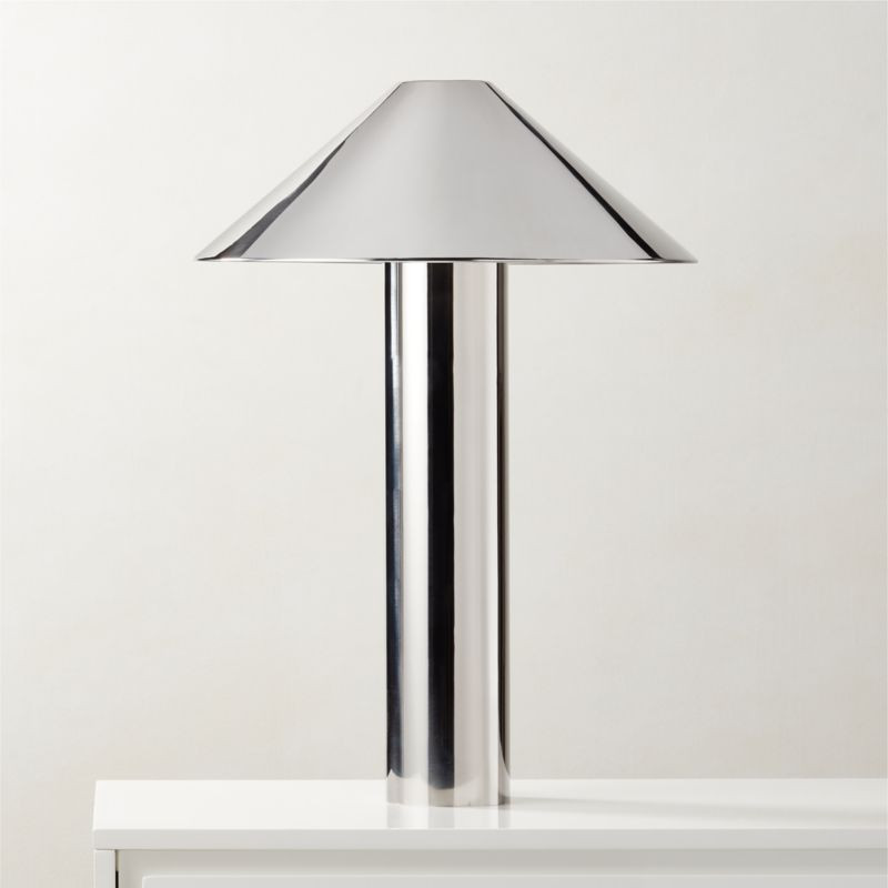 Gigi Polished Stainless Steel Table Lamp + Reviews | CB2 | CB2