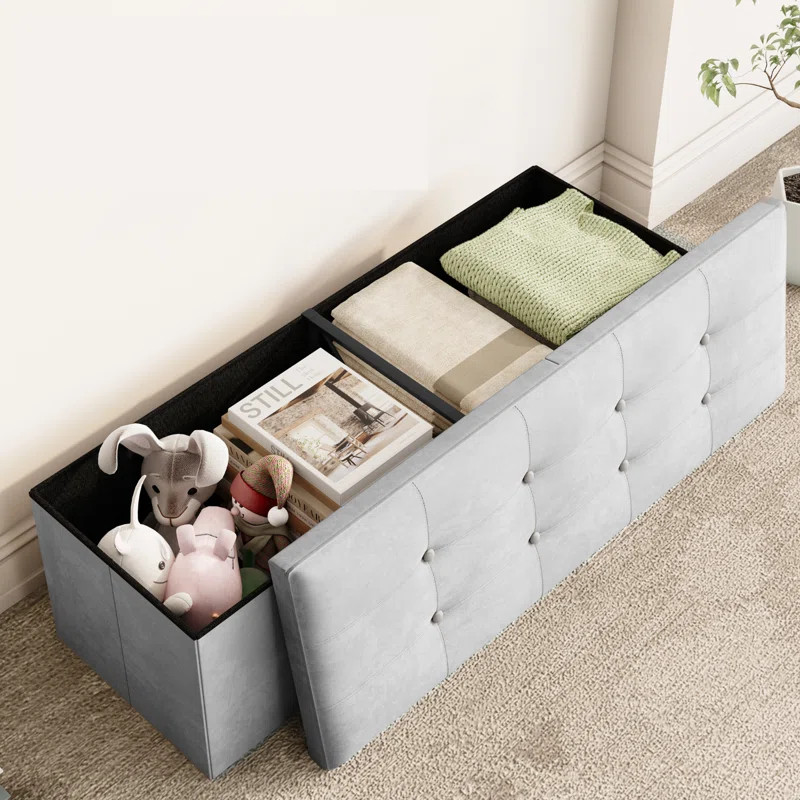 Hinsdale Velvet Upholstered Storage Bench | Wayfair North America