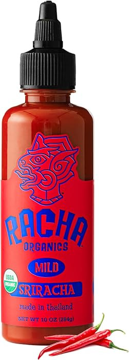Racha Organics Mild Sriracha Hot Sauce - USDA Organic Sriracha Sauce Made with Estate-Grown Thai ... | Amazon (US)