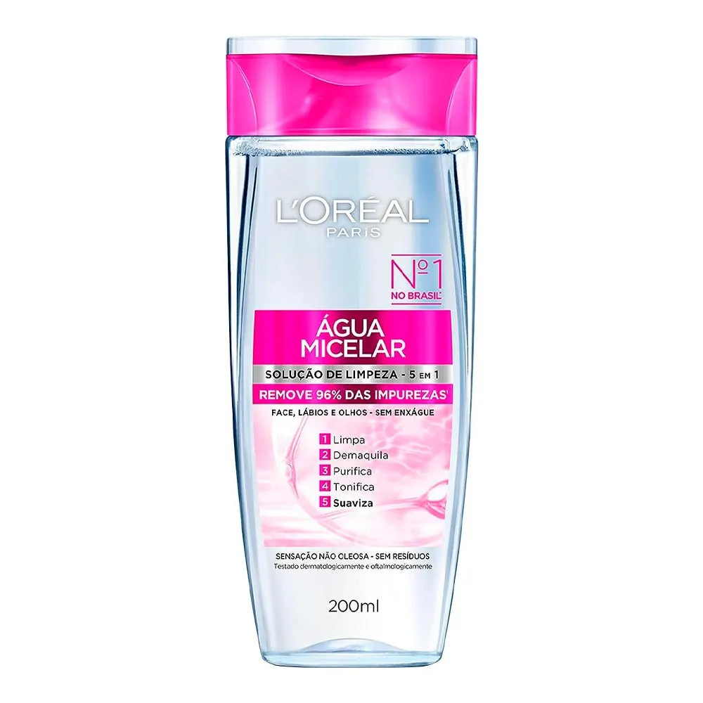 Água Micelar L'Oréal Paris Solução de Limpeza 5 em 1 200ml | Drogaria Pacheco
