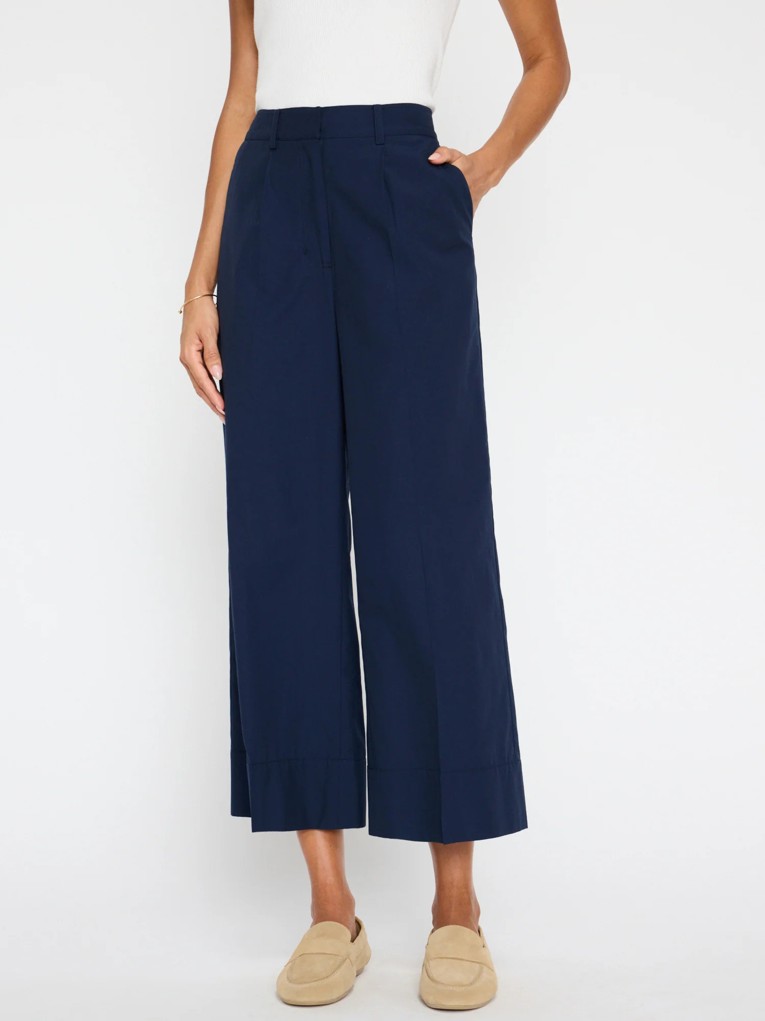 Women's Joya Cropped Pant in Navy | Brochu Walker | Brochu Walker