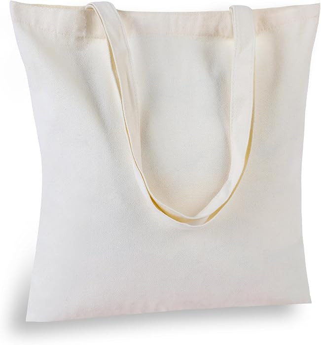 2 Pcs Canvas Tote Bags, Natural Color Tote Bags 15 x 16 inch Sustainable Eco Friendly reusable, f... | Amazon (US)