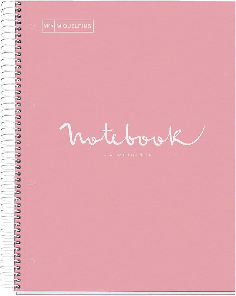 Miquelrius - A4 Notebook Emotions, 80 Sheets 90 g/m², Horizontal Ruled 7 mm, 1 Colour Strip, Mic... | Amazon (UK)