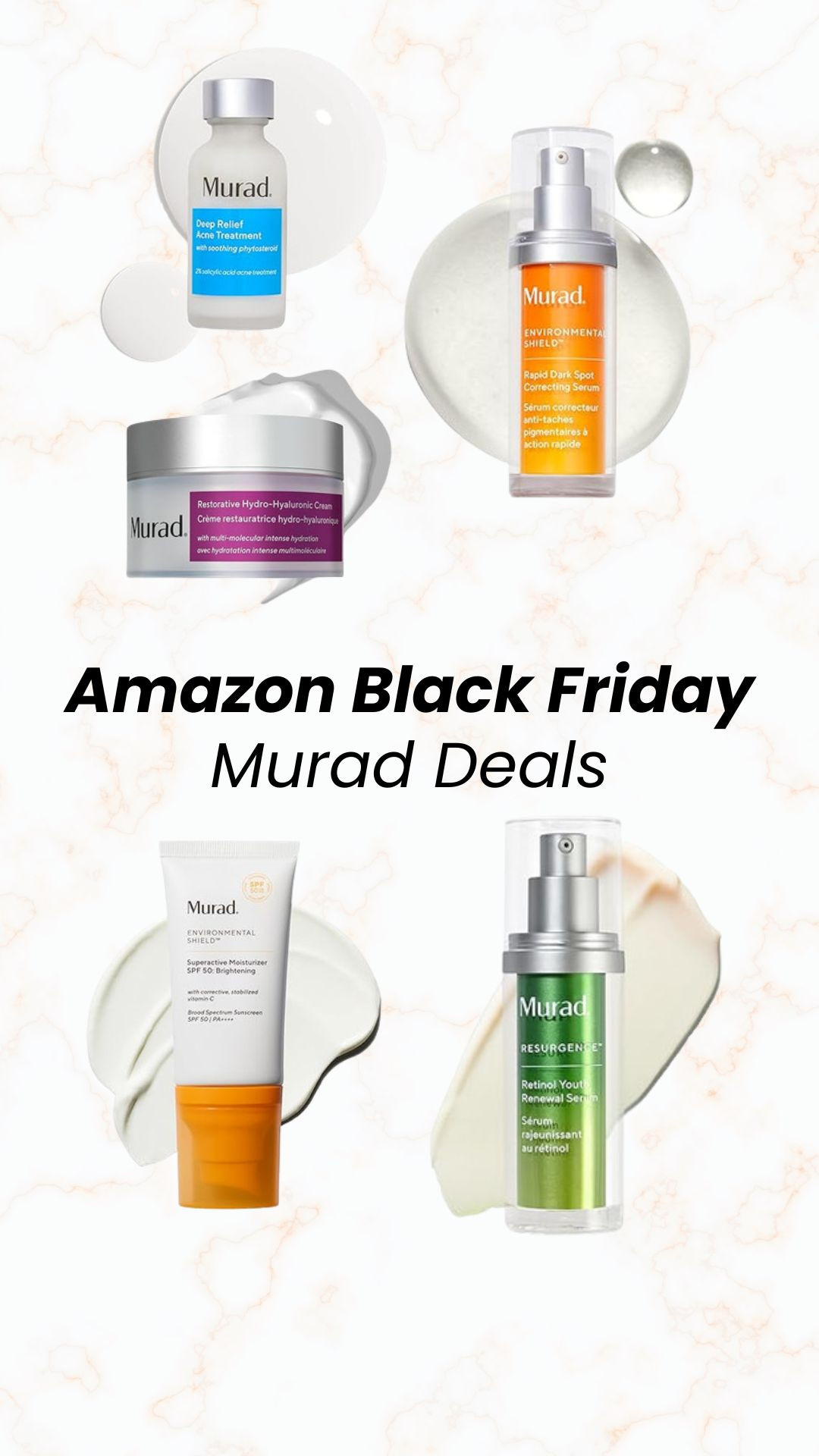 Murad Amazon Black Friday Cyber Monday holiday deals are live! Get up to 40% off best sellers, including viral favorites. Murad's acne line is what helped clear up my skin in my early 20s. I had acne all over my cheeks and forehead. I've also tried one of their, I guess, first-generation retinol products and really liked the results. #murad #amazondeal #blackfriday #skincare #blackfridaysale 

 

#LTKCyberWeek #LTKSaleAlert #LTKBeauty