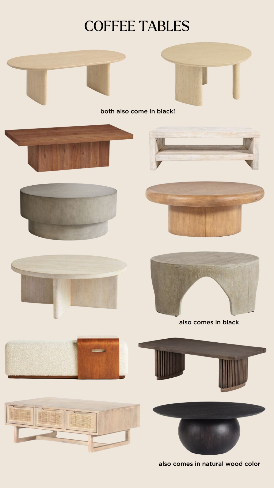 Coffee tables; rectangular coffee table; round coffee tables; coffee tables under $500; coffee tables under $1000

#LTKhome #LTKFind #LTKsalealert