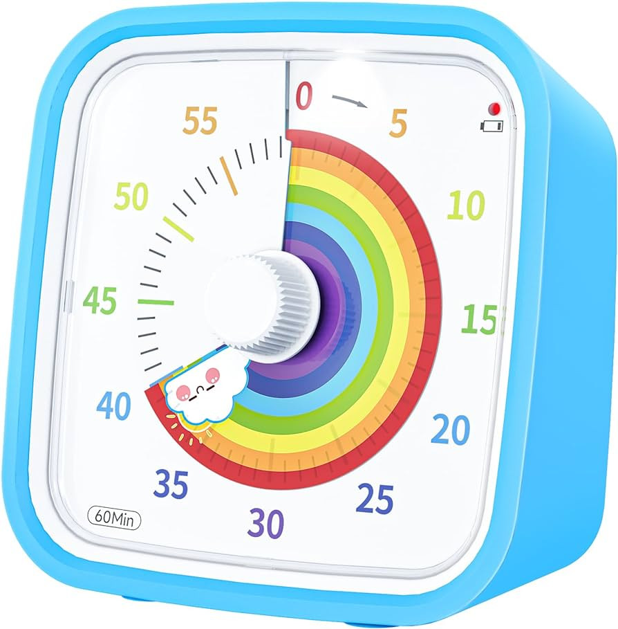 Yunbaoit Visual Timer with Protective Case, Rainbow Disk 60 Minute Countdown Timer for Kids and A... | Amazon (US)
