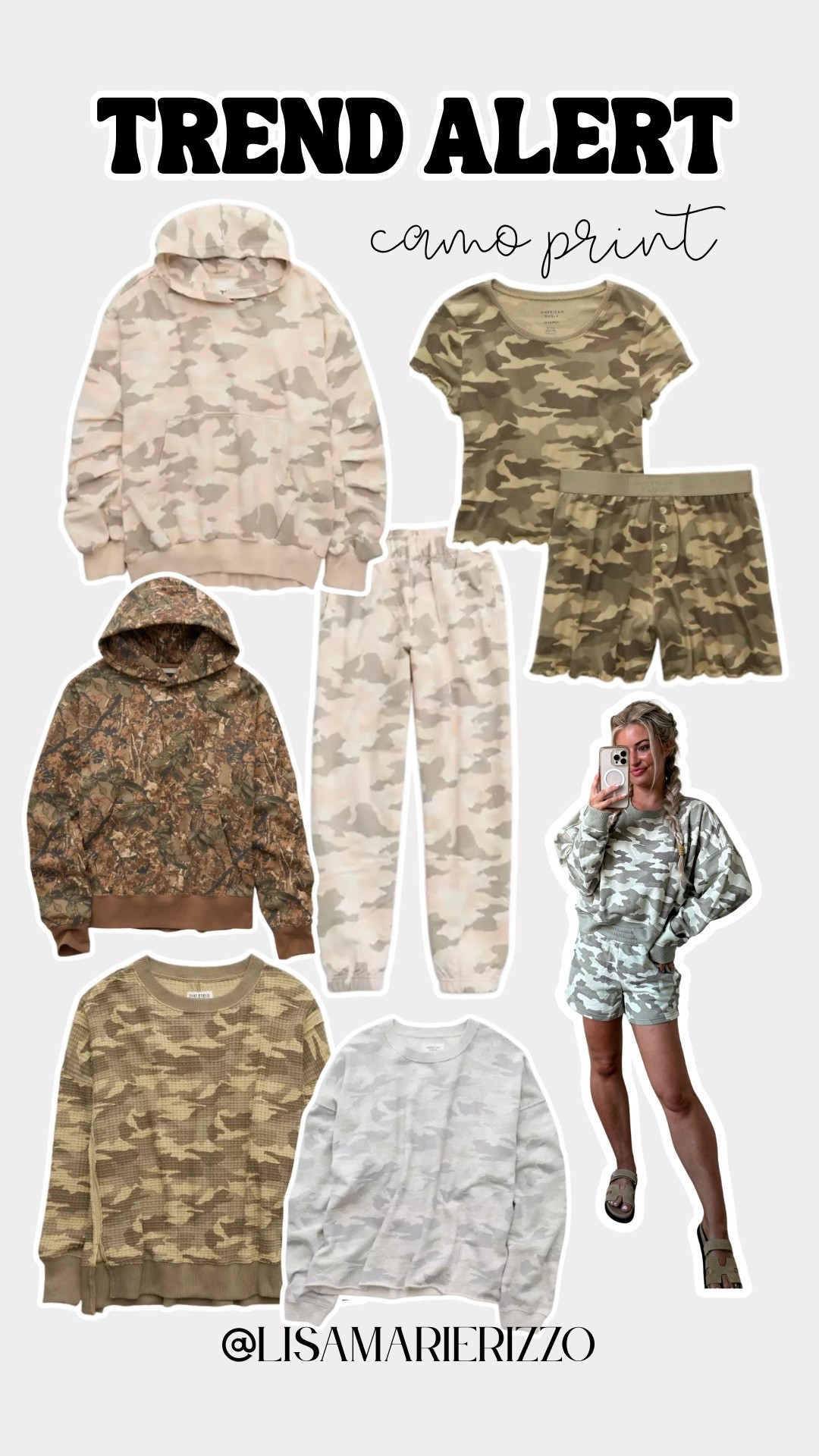 Trend alert: camo print! Best part almost everything is 40% off at Aerie!! 

Lounge sets
Hoodies 
T shirts
Pajama set 

#LTKFindsUnder50 #LTKSaleAlert #LTKStyleTip