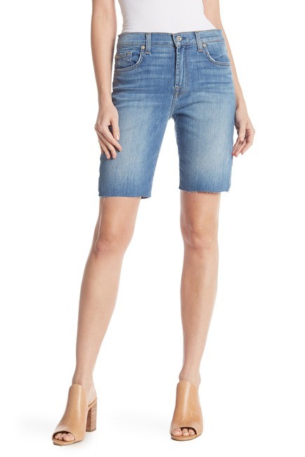 7 For All MankindHigh Waist Straight Bermuda Shorts | Nordstrom Rack