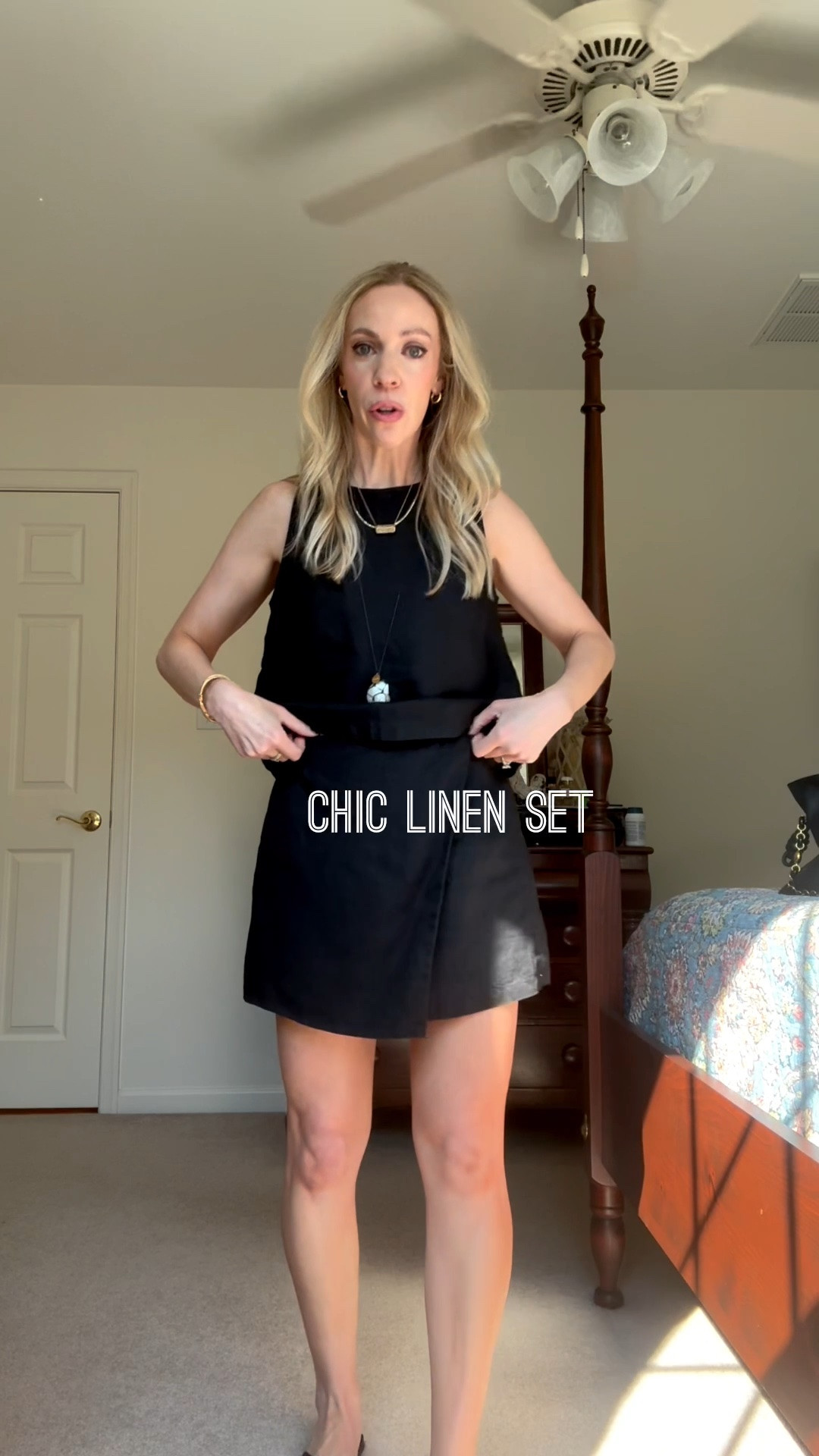 This linen set from @Quince is so chic - the skirt is actually a skort! You can also wear it with other tops like a fitted tank or cropped tee

#LTKSeasonal #LTKOver40 #LTKgrwm