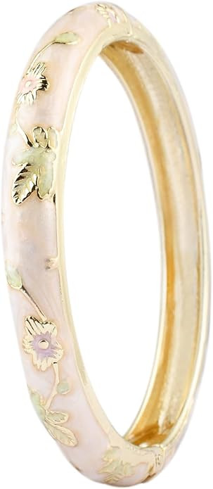 Vintage Flower Bangle Chinoiserie Cloisonne Bracelet For Women Summer Elegant Vibrant Ethnic Jewe... | Amazon (US)