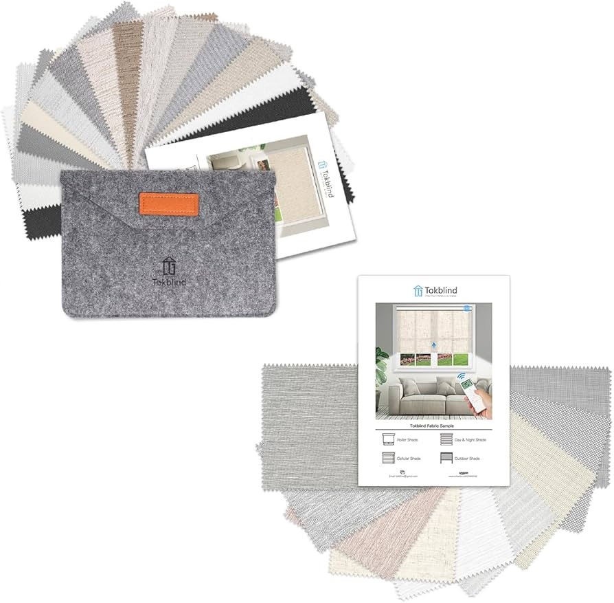 Blackout and Light Filtering Roller Shade Fabric Samples, 2 Pieces | Amazon (US)