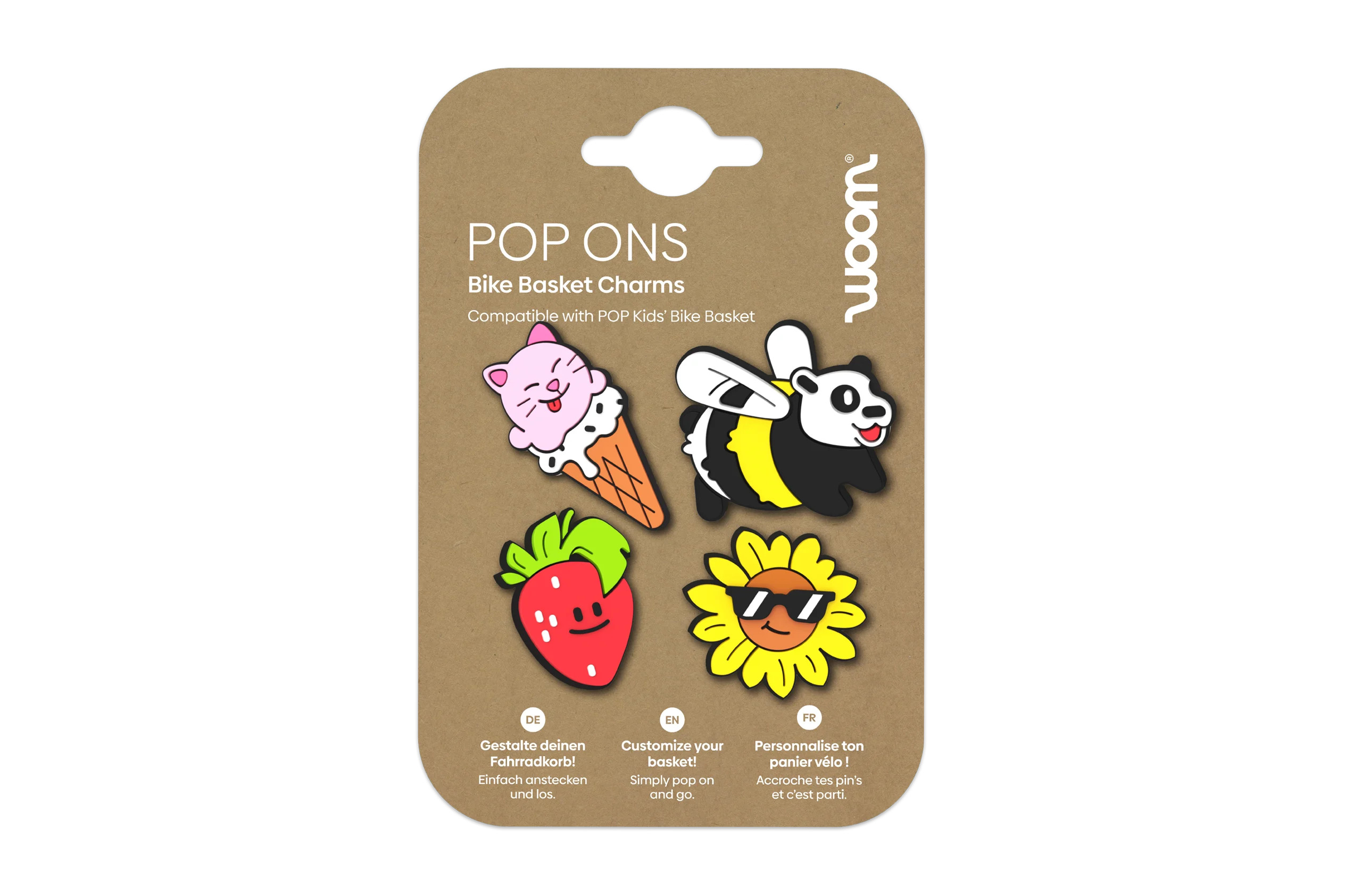 Kids Bike Basket Charms (4-Pack) | POP ONS | woom bikes USA