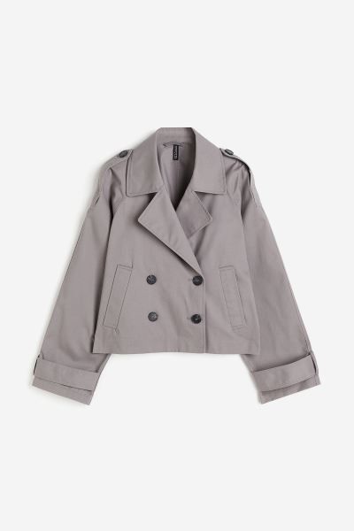 Short Twill Pea Coat | H&M (US + CA)